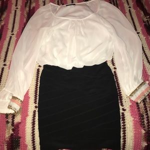 Black and white dress